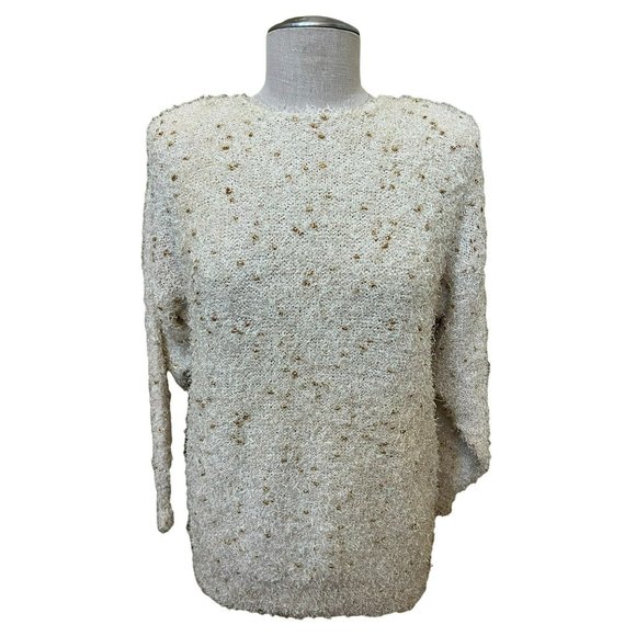 VINTAGE Rochelle California Fashion Knitwear Women's Fuzzy Knit Sweater Medium - Picture 1 of 4